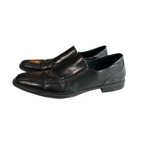 Marc Anthony Men’s Black Leather Slip-On Loafers Size 10.5 - Picture 2 of 7